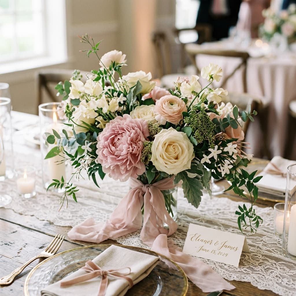 Decoración de boda elegante